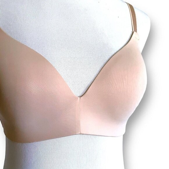 Auden 36C Bra Tan Nude Bliss Wire Free Lightly Lined Seamless Multi Way Straps - Picture 3 of 8